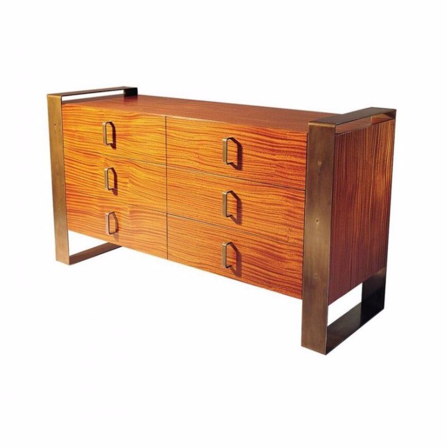 Picture of DR-06A DRESSER/BUFFET  WITH 2 BANKS OF 3 DRAWERS (WITH FINISHED BACK)