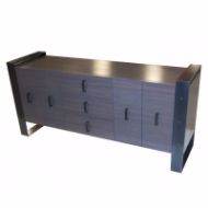 Picture of DR-06F DRESSER/BUFFET WITH CENTRAL BANK OF 3 DRAWERS AND 2 CUPBOARDS (4 DOORS) (WITH FINISHED BACK)