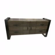 Picture of DR-06G DRESSER/BUFFET WITH CENTRAL CUPBOARD (2 DOORS) AND 2 BANKS OF 2 DEEP DRAWERS (WITH FINISHED BACK)