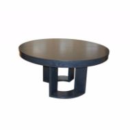 Picture of DT-166E ROUND DINING TABLE WITH 4Â€ THICK TABLE TOP OR WITH MODIFIED RECESSED TABLE APRON WITH EXTENSION AND ONE 18Â€ LEAF