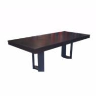 Picture of DT-166E RECTANGULAR DINING TABLE WITH 4Â€ THICK TABLE TOP OR  MODIFIED RECESSED TABLE APRON WITH EXTENSION AND ONE 18Â€ LEAF 