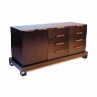 Picture of DR-76B DRESSER BUFFET WITH TWO BANKS OF 4 DRAWERS EACH AND ONE CUPBOARD (WITH FINISHED BACK)