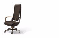 Picture of CLIP EXECUTIVE WING CHAIR SADDLE LEATHER UPHOLSTERY