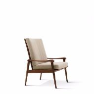 Picture of DENNY ARMCHAIR IN WALNUT CANALETTO LOW BACKREST