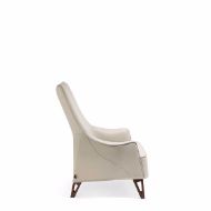 Picture of MOBIUS 2016 ARMCHAIR WITH SADDLE LEATHER COVER CUSHION IN FABRIC OR LEATHER