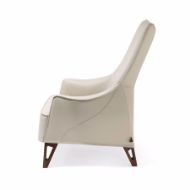 Picture of MOBIUS 2016 ARMCHAIR WITH SADDLE LEATHER COVER CUSHION IN FABRIC OR LEATHER