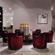 Picture of MUSA SWIVEL ARMCHAIR WITH CASTORS