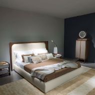 Picture of HYPNOS HEADBOARD IN WALNUT CANALETTO AND FABRIC