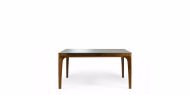 Picture of ANTEO RECTANGULAR TABLE IN WALNUT CANALETTO, CRYSTAL TOP