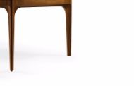 Picture of ANTEO RECTANGULAR TABLE IN WALNUT CANALETTO, CRYSTAL TOP