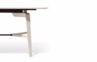 Picture of BLADE RECTANGULAR TABLE ASH WOOD BASE, SHINY LACQUERED TOP