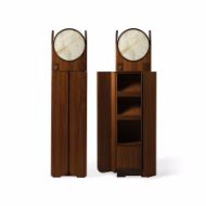 Picture of CLAIR DE LUNE VERTICAL CABINET IN WALNUT CANALETTO WITH LIGHT AND HI FI