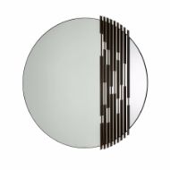 Picture of RIFT MIRROR WITH PLATES PAINTED IN A BRONZE COLOUR
