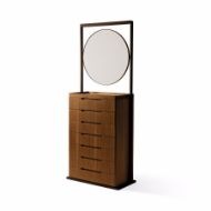 Picture of YANG CHEST OF DRAWERS IN WALNUT CANALETTO WITH MIRROR